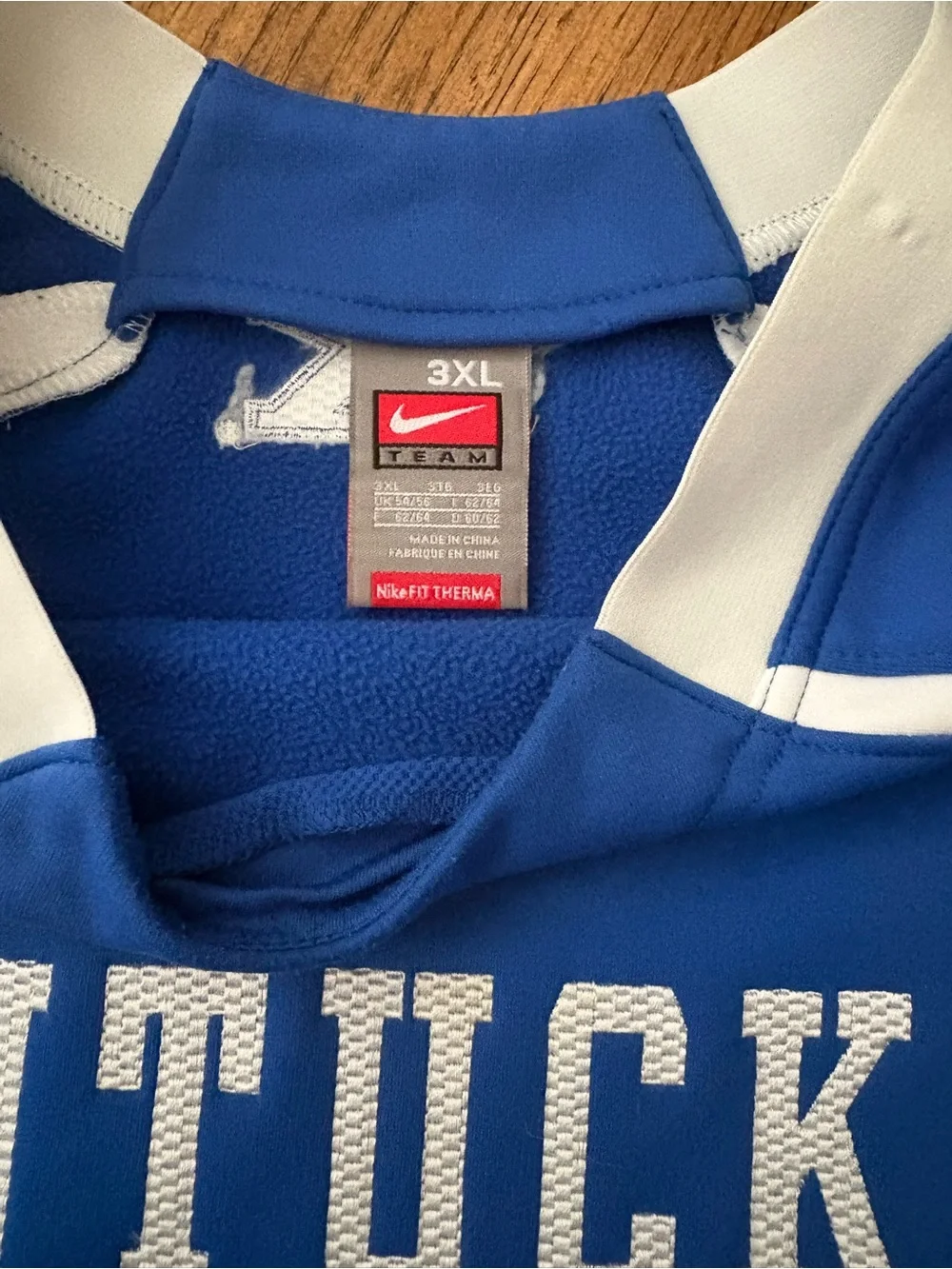Nike Royal Blue and White Crewneck Sweatshirt